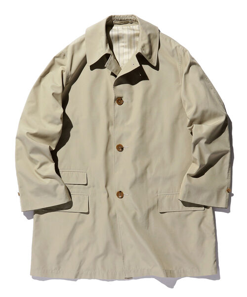 BEAMS PLUS（ビームスプラス）の「BEAMS PLUS / テフロンコットン シャンブレー トラベルコート（ステンカラーコート・メンズ・ベージュ/ネイビー/ブラウン・SMALL/MEDIUM/LARGE/X-LARGE）」の18枚目の写真