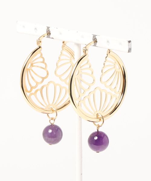 倭物やカヤ(ワモノヤカヤ)の「【倭物やカヤ】-HANA KAMON- 花家紋ピアス(ピアス(両耳用)・レディース・その他1/その他2/その他3・FREE)」の1枚目の写真