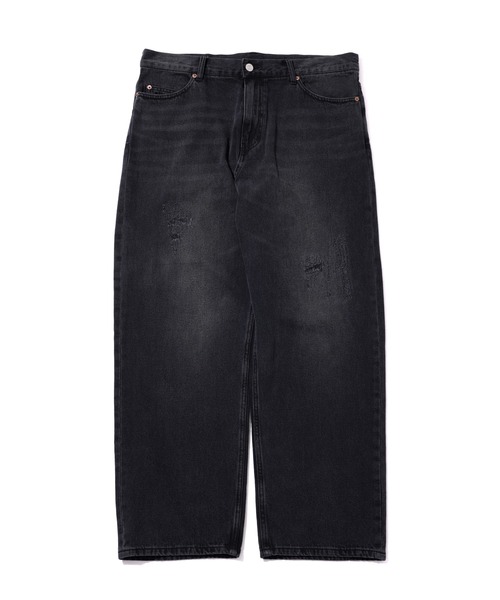 WHO'S WHO gallery（フーズフーギャラリー）の「【KOOKY'N/クーキー】クラッシュワイドデニム（デニムパンツ・メンズ・ブラック/サックスブルー・FREE）」の18枚目の写真