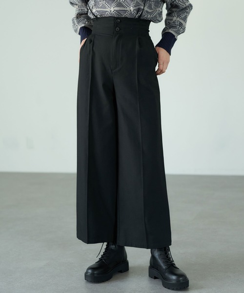 earth music&ecology（アースミュージックアンドエコロジー）の「2wayサス付きパンツ＊（その他パンツ・レディース・ブラック/その他12/ブラウン系その他4・S/M）」の2枚目の写真