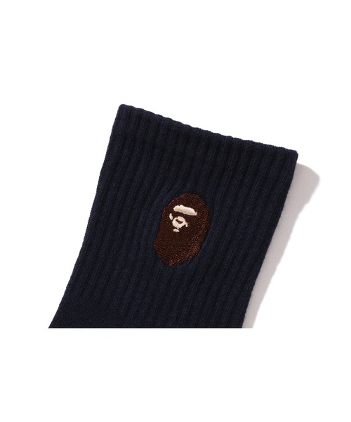 A BATHING APE(アベイシングエイプ)の「APE HEAD RIB SOCKS K(ソックス/靴下・キッズ・ホワイト/ネイビー/グレー・SMALL/MEDIUM/LARGE)」の8枚目の写真