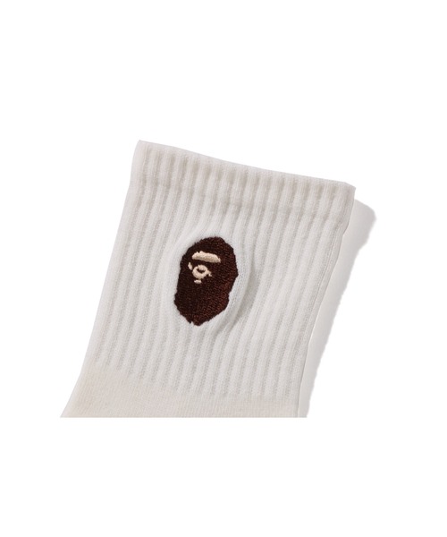 A BATHING APE(アベイシングエイプ)の「APE HEAD RIB SOCKS K(ソックス/靴下・キッズ・ホワイト/ネイビー/グレー・SMALL/MEDIUM/LARGE)」の12枚目の写真