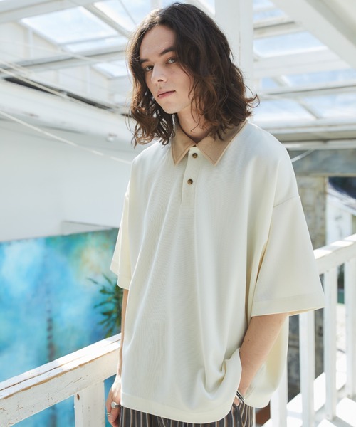 CASPER JOHN（キャスパージョン）の「Cleric polo shirts/クレリックポロシャツ（ポロシャツ・メンズ・ホワイト/ブラック/ネイビー/イエロー/ブラウン/グリーン・SMALL/MEDIUM/LARGE）」の15枚目の写真