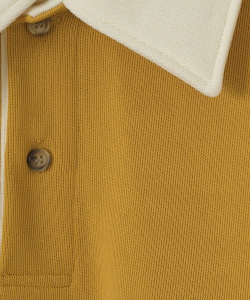 CASPER JOHN（キャスパージョン）の「Cleric polo shirts/クレリックポロシャツ（ポロシャツ・メンズ・ホワイト/ブラック/ネイビー/イエロー/ブラウン/グリーン・SMALL/MEDIUM/LARGE）」の9枚目の写真