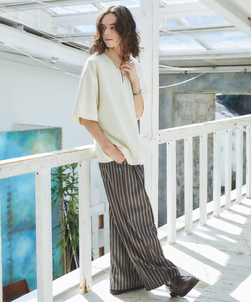 CASPER JOHN（キャスパージョン）の「Cleric polo shirts/クレリックポロシャツ（ポロシャツ・メンズ・ホワイト/ブラック/ネイビー/イエロー/ブラウン/グリーン・SMALL/MEDIUM/LARGE）」の12枚目の写真