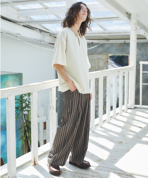 CASPER JOHN（キャスパージョン）の「Cleric polo shirts/クレリックポロシャツ（ポロシャツ・メンズ・ホワイト/ブラック/ネイビー/イエロー/ブラウン/グリーン・SMALL/MEDIUM/LARGE）」の13枚目の写真