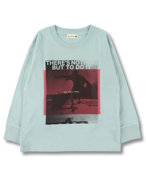 BRANSHES（ブランシェス）の「【bコレ】グラフィック長袖Tシャツ ロンT（Tシャツ/カットソー・キッズ・ホワイト/チャコールグレー/ライトグレー/ブラック/ベージュ/グレー/オフホワイト/オレンジ/ブルーグレー/ラベンダー/カラフル・100/110/120/130/140/150）」の22枚目の写真