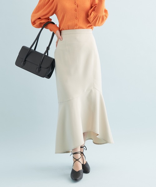 VIS（ビス）の「カルゼマーメイドスカート（スカート・レディース・ブラック/ベージュ/ライトグリーン・S/M）」の3枚目の写真