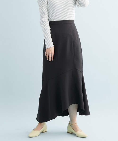VIS（ビス）の「カルゼマーメイドスカート（スカート・レディース・ブラック/ベージュ/ライトグリーン・S/M）」の2枚目の写真