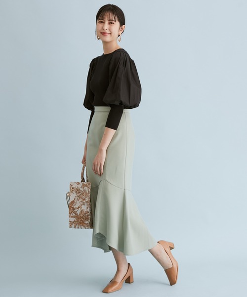 VIS（ビス）の「カルゼマーメイドスカート（スカート・レディース・ブラック/ベージュ/ライトグリーン・S/M）」の19枚目の写真