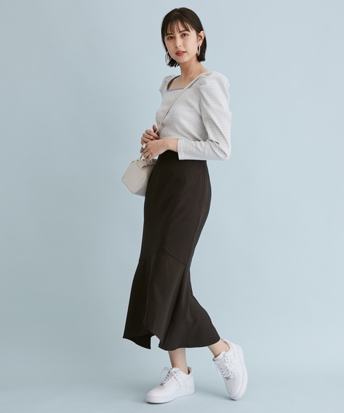 VIS（ビス）の「カルゼマーメイドスカート（スカート・レディース・ブラック/ベージュ/ライトグリーン・S/M）」の20枚目の写真