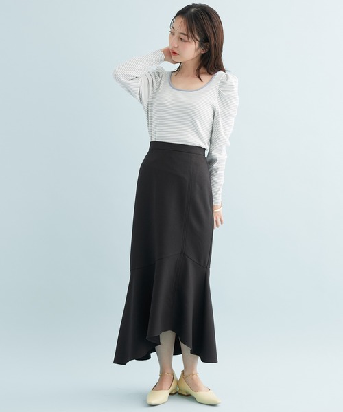 VIS（ビス）の「カルゼマーメイドスカート（スカート・レディース・ブラック/ベージュ/ライトグリーン・S/M）」の5枚目の写真