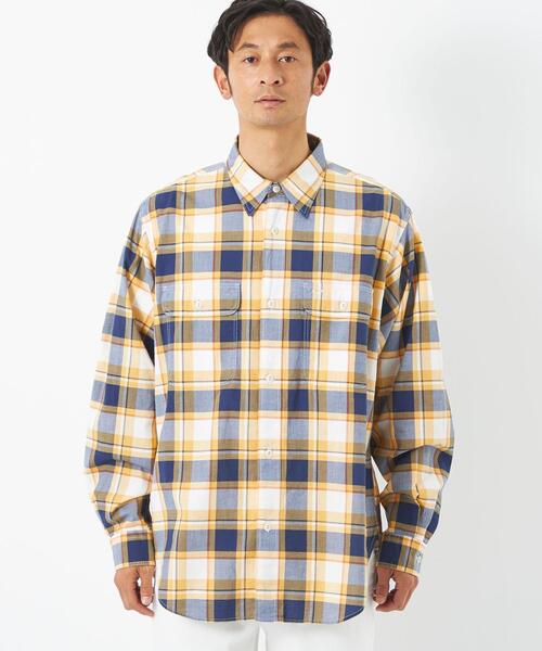 green label relaxing（グリーンレーベルリラクシング）の「マドラスチェック ワークシャツ（シャツ/ブラウス・メンズ・ライトブルー/イエロー・S/M/L/XL）」の3枚目の写真