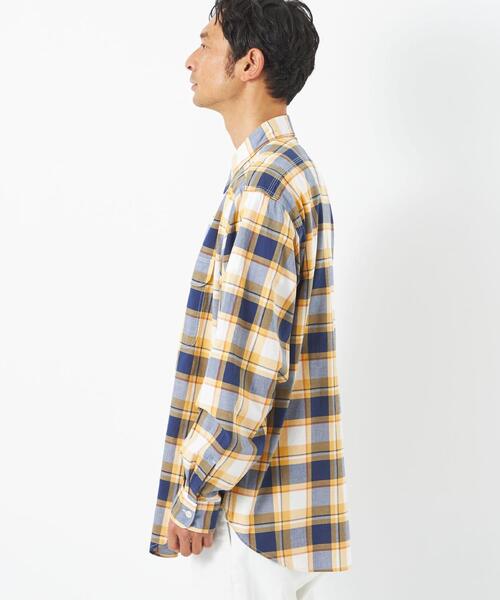 green label relaxing（グリーンレーベルリラクシング）の「マドラスチェック ワークシャツ（シャツ/ブラウス・メンズ・ライトブルー/イエロー・S/M/L/XL）」の4枚目の写真