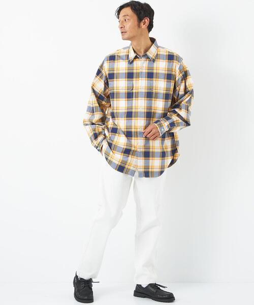 green label relaxing（グリーンレーベルリラクシング）の「マドラスチェック ワークシャツ（シャツ/ブラウス・メンズ・ライトブルー/イエロー・S/M/L/XL）」の6枚目の写真