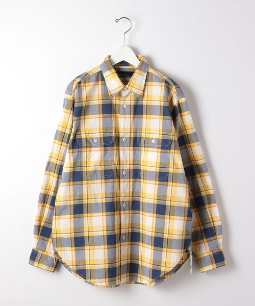 green label relaxing（グリーンレーベルリラクシング）の「マドラスチェック ワークシャツ（シャツ/ブラウス・メンズ・ライトブルー/イエロー・S/M/L/XL）」の8枚目の写真