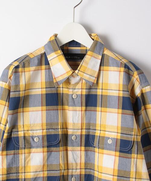 green label relaxing（グリーンレーベルリラクシング）の「マドラスチェック ワークシャツ（シャツ/ブラウス・メンズ・ライトブルー/イエロー・S/M/L/XL）」の10枚目の写真
