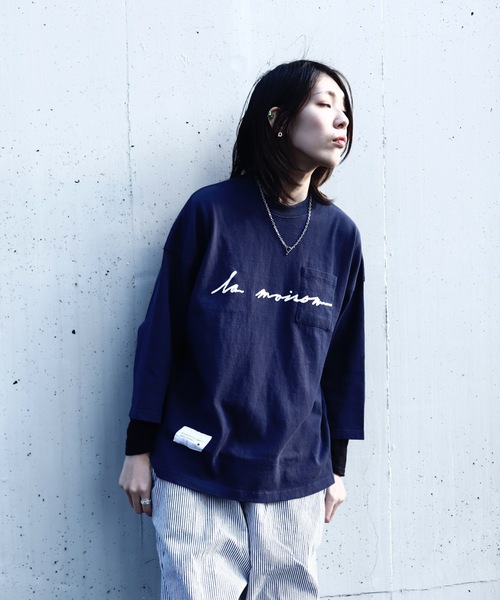 rovtski（ロフトスキー）の「SHARE ROOMS ROOM T LA MAISON/シェアルームス オーバーサイズ ルームTシャツ（Tシャツ/カットソー・メンズ・ブラック/ネイビー/オフホワイト・FREE）」の5枚目の写真