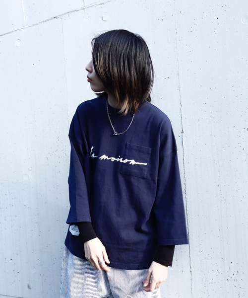 rovtski（ロフトスキー）の「SHARE ROOMS ROOM T LA MAISON/シェアルームス オーバーサイズ ルームTシャツ（Tシャツ/カットソー・メンズ・ブラック/ネイビー/オフホワイト・FREE）」の9枚目の写真
