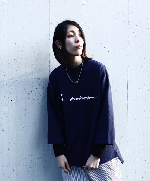 rovtski（ロフトスキー）の「SHARE ROOMS ROOM T LA MAISON/シェアルームス オーバーサイズ ルームTシャツ（Tシャツ/カットソー・メンズ・ブラック/ネイビー/オフホワイト・FREE）」の10枚目の写真