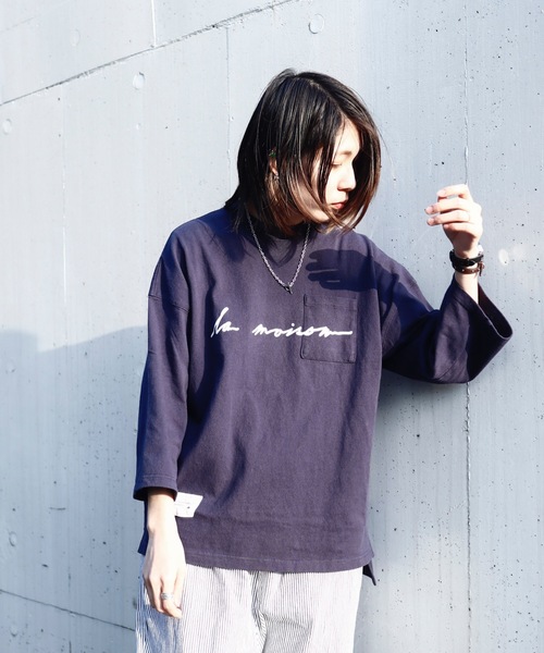 rovtski（ロフトスキー）の「SHARE ROOMS ROOM T LA MAISON/シェアルームス オーバーサイズ ルームTシャツ（Tシャツ/カットソー・メンズ・ブラック/ネイビー/オフホワイト・FREE）」の12枚目の写真