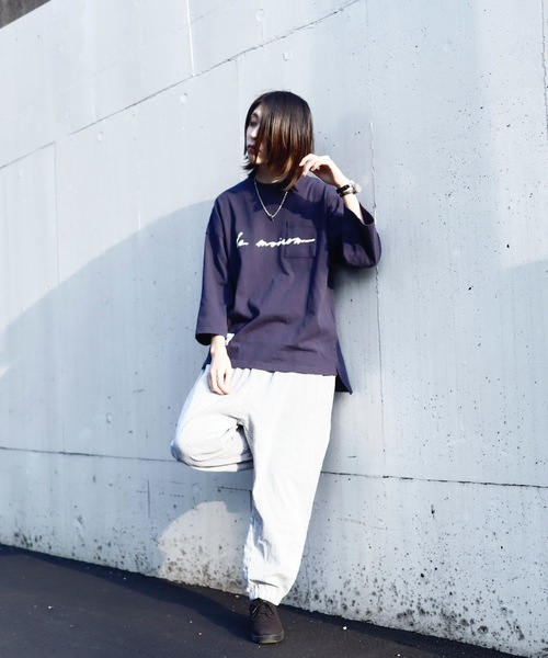 rovtski（ロフトスキー）の「SHARE ROOMS ROOM T LA MAISON/シェアルームス オーバーサイズ ルームTシャツ（Tシャツ/カットソー・メンズ・ブラック/ネイビー/オフホワイト・FREE）」の13枚目の写真