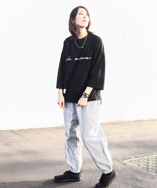 rovtski（ロフトスキー）の「SHARE ROOMS ROOM T LA MAISON/シェアルームス オーバーサイズ ルームTシャツ（Tシャツ/カットソー・メンズ・ブラック/ネイビー/オフホワイト・FREE）」の21枚目の写真