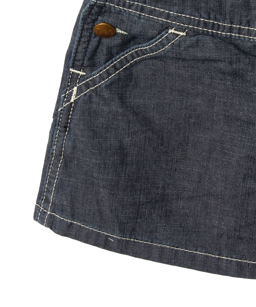 B:MING by BEAMS(ビーミングバイビームス)の「Lee / オーバーオールスカート(ワンピース・キッズ・ブルー系その他・100/90/110/120/130)」の4枚目の写真