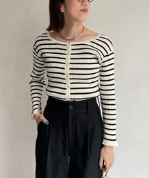 CAPRICIEUX LE'MAGE | コットンリブ2WAYカーディガン(カーディガン/ボレロ)