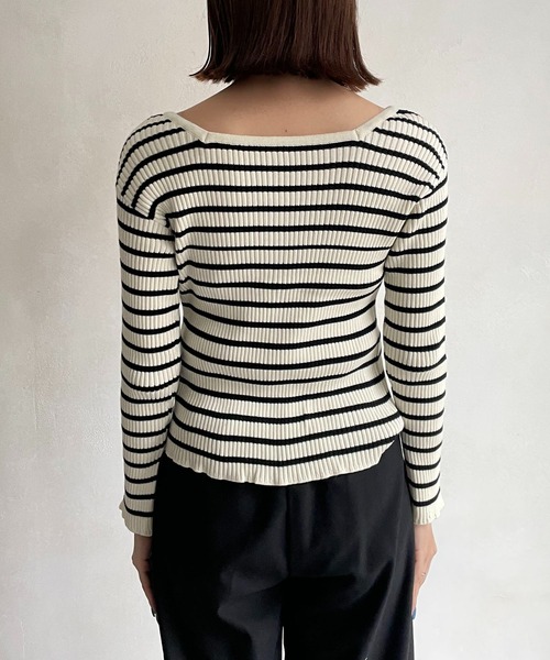 CAPRICIEUX LE'MAGE(カプリシューレマージュ)の「コットンリブ2WAYカーディガン(カーディガン/ボレロ・レディース・ブラック/オフホワイト/ホワイト系その他/イエロー系その他・FREE)」の16枚目の写真