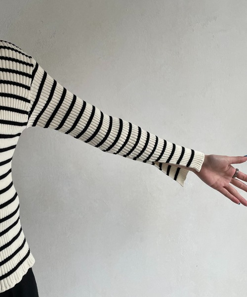 CAPRICIEUX LE'MAGE(カプリシューレマージュ)の「コットンリブ2WAYカーディガン(カーディガン/ボレロ・レディース・ブラック/オフホワイト/ホワイト系その他/イエロー系その他・FREE)」の19枚目の写真