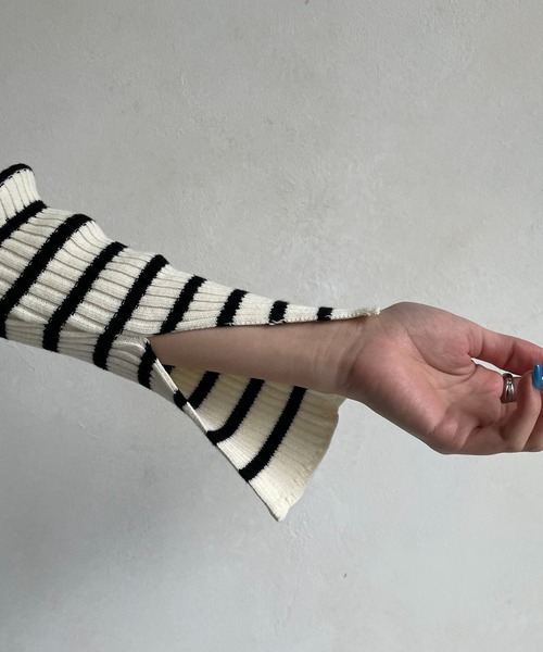 CAPRICIEUX LE'MAGE(カプリシューレマージュ)の「コットンリブ2WAYカーディガン(カーディガン/ボレロ・レディース・ブラック/オフホワイト/ホワイト系その他/イエロー系その他・FREE)」の20枚目の写真