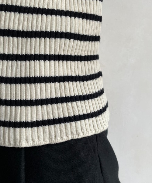 CAPRICIEUX LE'MAGE(カプリシューレマージュ)の「コットンリブ2WAYカーディガン(カーディガン/ボレロ・レディース・ブラック/オフホワイト/ホワイト系その他/イエロー系その他・FREE)」の21枚目の写真
