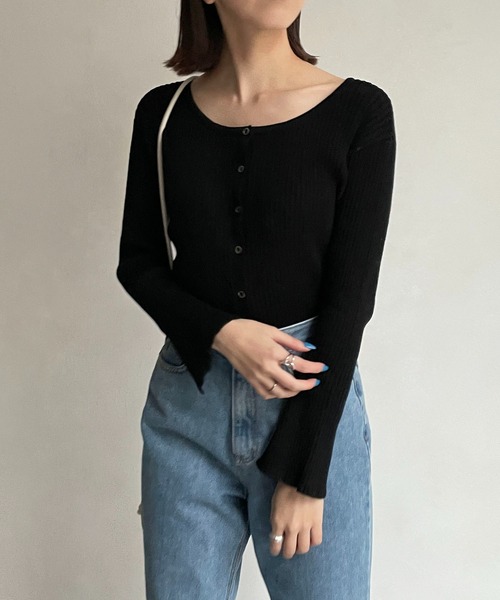 CAPRICIEUX LE'MAGE(カプリシューレマージュ)の「コットンリブ2WAYカーディガン(カーディガン/ボレロ・レディース・ブラック/オフホワイト/ホワイト系その他/イエロー系その他・FREE)」の22枚目の写真