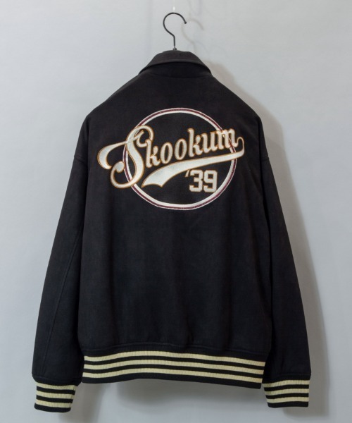 リコ　SKOOKUM ジャーナルスタンダード　スタジャン 60 S刺繍 SKOOKUM ジャーナルスタンダード スタジャン 緑色 ウール 60 S