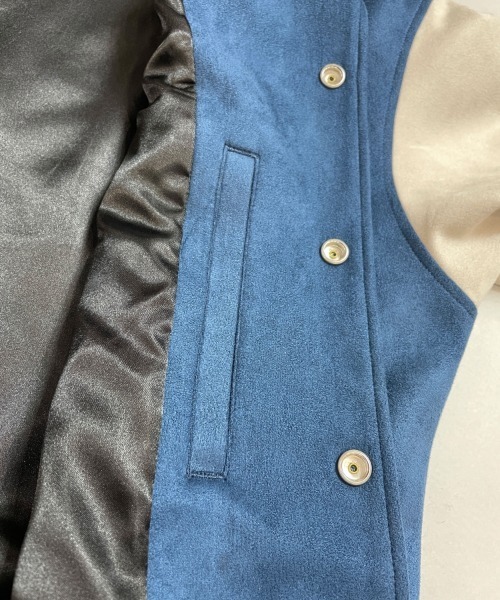 SKOOKUM(スクーカム)の「SKOOKUM×JEフェイクスウェード刺繍スタジャン(スタジャン・メンズ・ブラック/ネイビー/グリーン・M/L)」の6枚目の写真