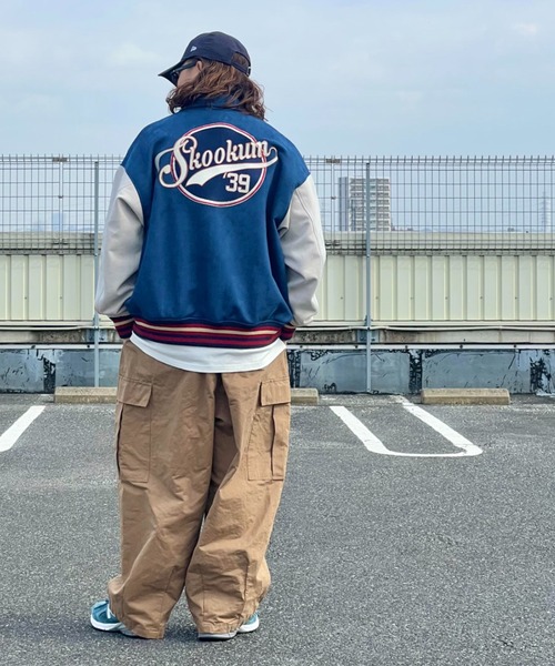 SKOOKUM(スクーカム)の「SKOOKUM×JEフェイクスウェード刺繍スタジャン(スタジャン・メンズ・ブラック/ネイビー/グリーン・M/L)」の18枚目の写真