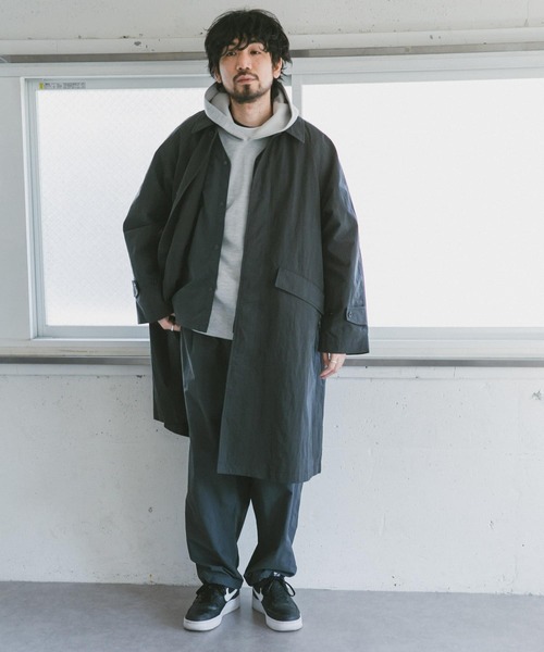 URBAN RESEARCH DOORS（アーバンリサーチドアーズ）の「C/N バルマカンコート（ステンカラーコート・メンズ・グレー系その他/スミクロ・38/40）」の6枚目の写真