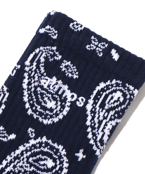 atmos(アトモス)の「atmos PAISLEY SOCKS / アトモス ペイズリー ソックス(ソックス/靴下・メンズ・ホワイト/ブラック/ネイビー/グレー/ベージュ/ブルー・26-28cm)」の21枚目の写真