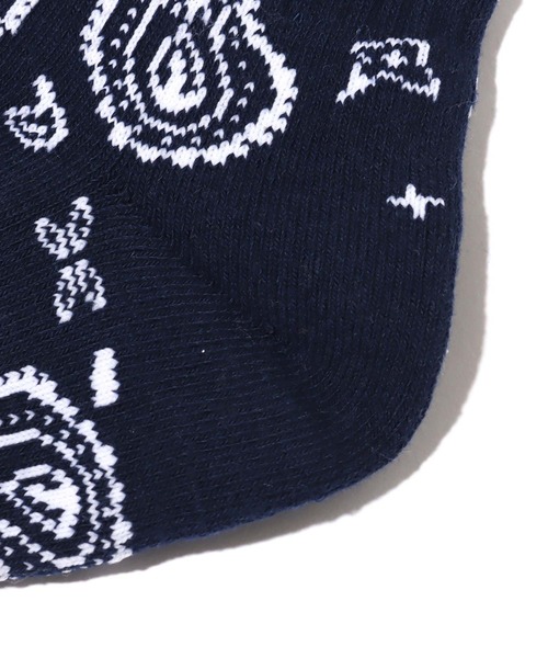atmos(アトモス)の「atmos PAISLEY SOCKS / アトモス ペイズリー ソックス(ソックス/靴下・メンズ・ホワイト/ブラック/ネイビー/グレー/ベージュ/ブルー・26-28cm)」の15枚目の写真