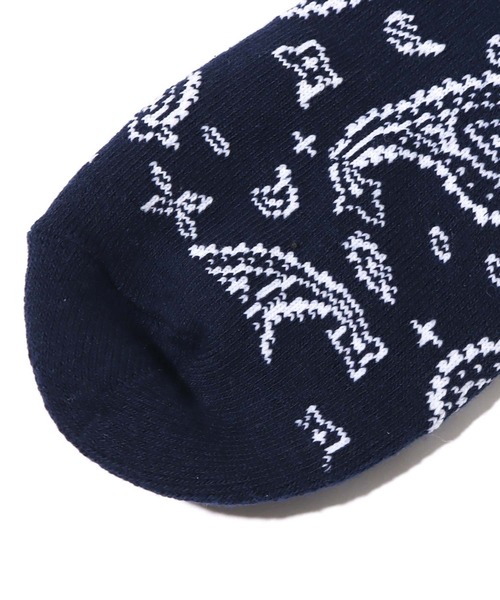 atmos(アトモス)の「atmos PAISLEY SOCKS / アトモス ペイズリー ソックス(ソックス/靴下・メンズ・ホワイト/ブラック/ネイビー/グレー/ベージュ/ブルー・26-28cm)」の9枚目の写真