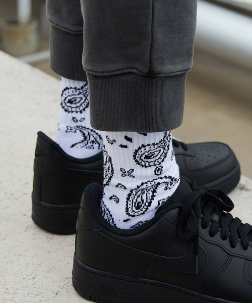 atmos(アトモス)の「atmos PAISLEY SOCKS / アトモス ペイズリー ソックス(ソックス/靴下・メンズ・ホワイト/ブラック/ネイビー/グレー/ベージュ/ブルー・26-28cm)」の17枚目の写真