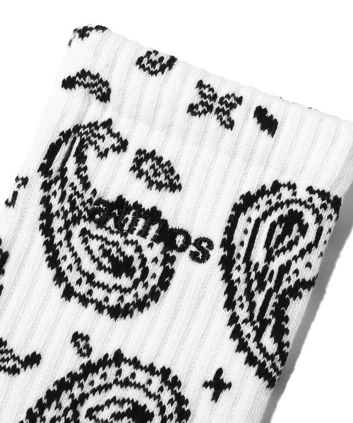 atmos(アトモス)の「atmos PAISLEY SOCKS / アトモス ペイズリー ソックス(ソックス/靴下・メンズ・ホワイト/ブラック/ネイビー/グレー/ベージュ/ブルー・26-28cm)」の14枚目の写真