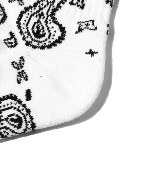 atmos(アトモス)の「atmos PAISLEY SOCKS / アトモス ペイズリー ソックス(ソックス/靴下・メンズ・ホワイト/ブラック/ネイビー/グレー/ベージュ/ブルー・26-28cm)」の20枚目の写真
