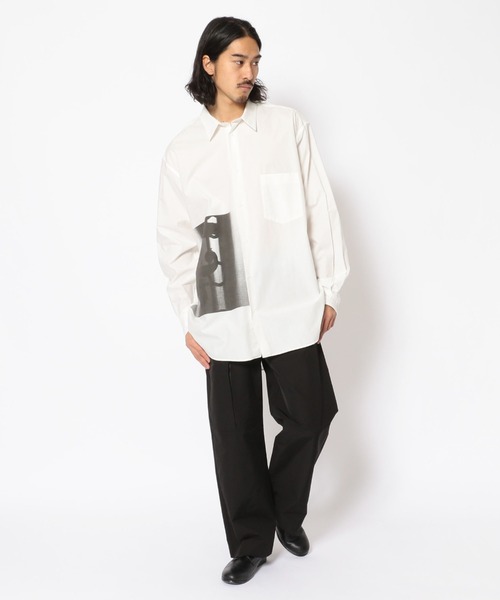 Modern Amusement(モダンアミューズメント)の「ModernAmusement-Platino-/モダンアミューズメント-プラティノ-/レギュラーワイドプリントシャツ(シャツ/ブラウス・メンズ・ホワイト/ピンク・48/50)」の3枚目の写真