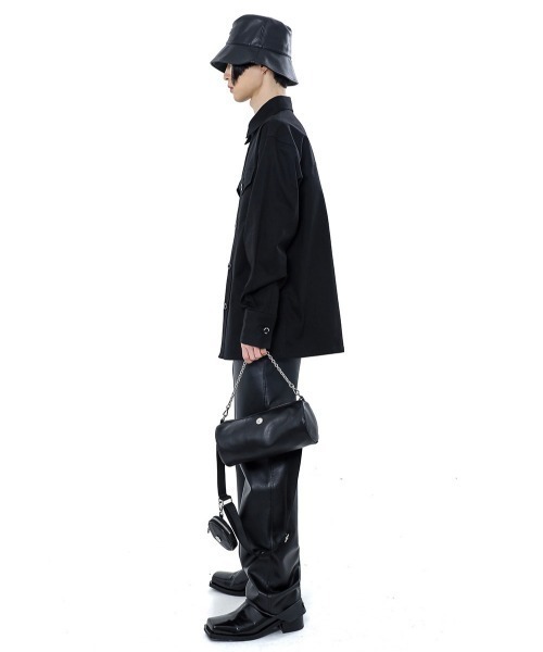 BASIC COTTON(ベーシックコットン)の「【BASIC COTTON/ベーシックコットン】 LEATHER BUCKET HAT/レザーバケットハット バケハ(ハット・メンズ・ブラック・ONE SIZE)」の13枚目の写真