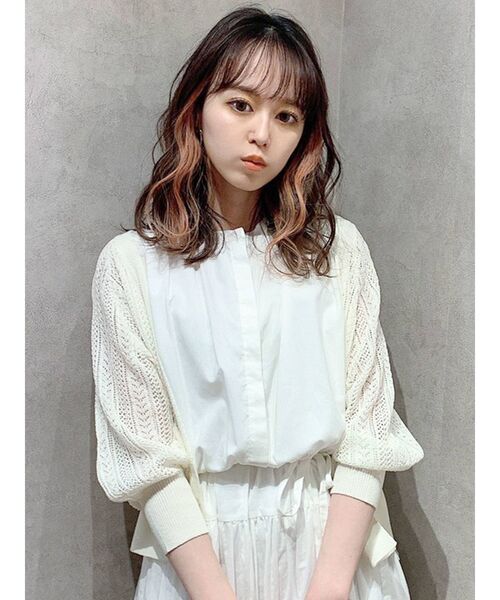 dazzlin（ダズリン）の「クロシェショートニットカーディガン（カーディガン/ボレロ・レディース・ライトグレー/オフホワイト/オレンジ・FREE）」の9枚目の写真