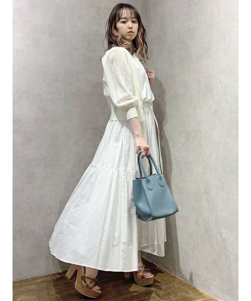 dazzlin（ダズリン）の「クロシェショートニットカーディガン（カーディガン/ボレロ・レディース・ライトグレー/オフホワイト/オレンジ・FREE）」の13枚目の写真