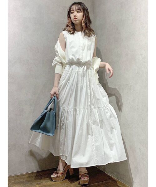 dazzlin（ダズリン）の「クロシェショートニットカーディガン（カーディガン/ボレロ・レディース・ライトグレー/オフホワイト/オレンジ・FREE）」の14枚目の写真