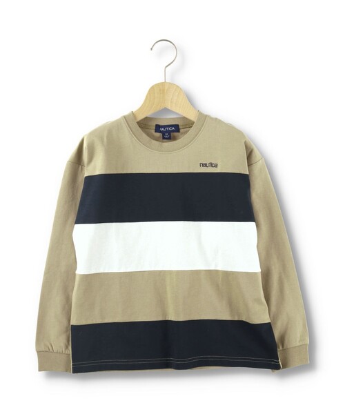 NAUTICA(ノーティカ)の「【NAUTICA/ノーティカ】配色切替長袖Tシャツ(Tシャツ/カットソー・キッズ・ベージュ/ネイビー・130/120/140/150)」の15枚目の写真
